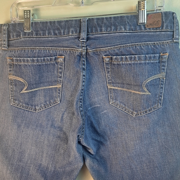 American Eagle Long Real Flare Blue Jeans Women's Size 10. - Picture 12 of 15